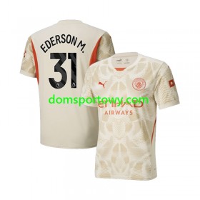 Koszulka Manchester City Ederson M 31 Bramkarska Trzeci Koszulki Piłkarskie 2024-2025 Krótki Rękaw
